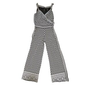 White House Black Market Monochrome Geometric Jumpsuit